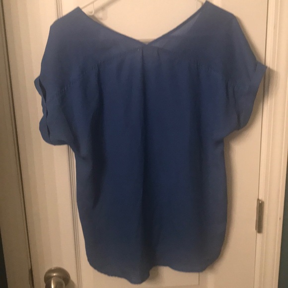 Pink Rose Blue Blouse - Picture 2 of 2